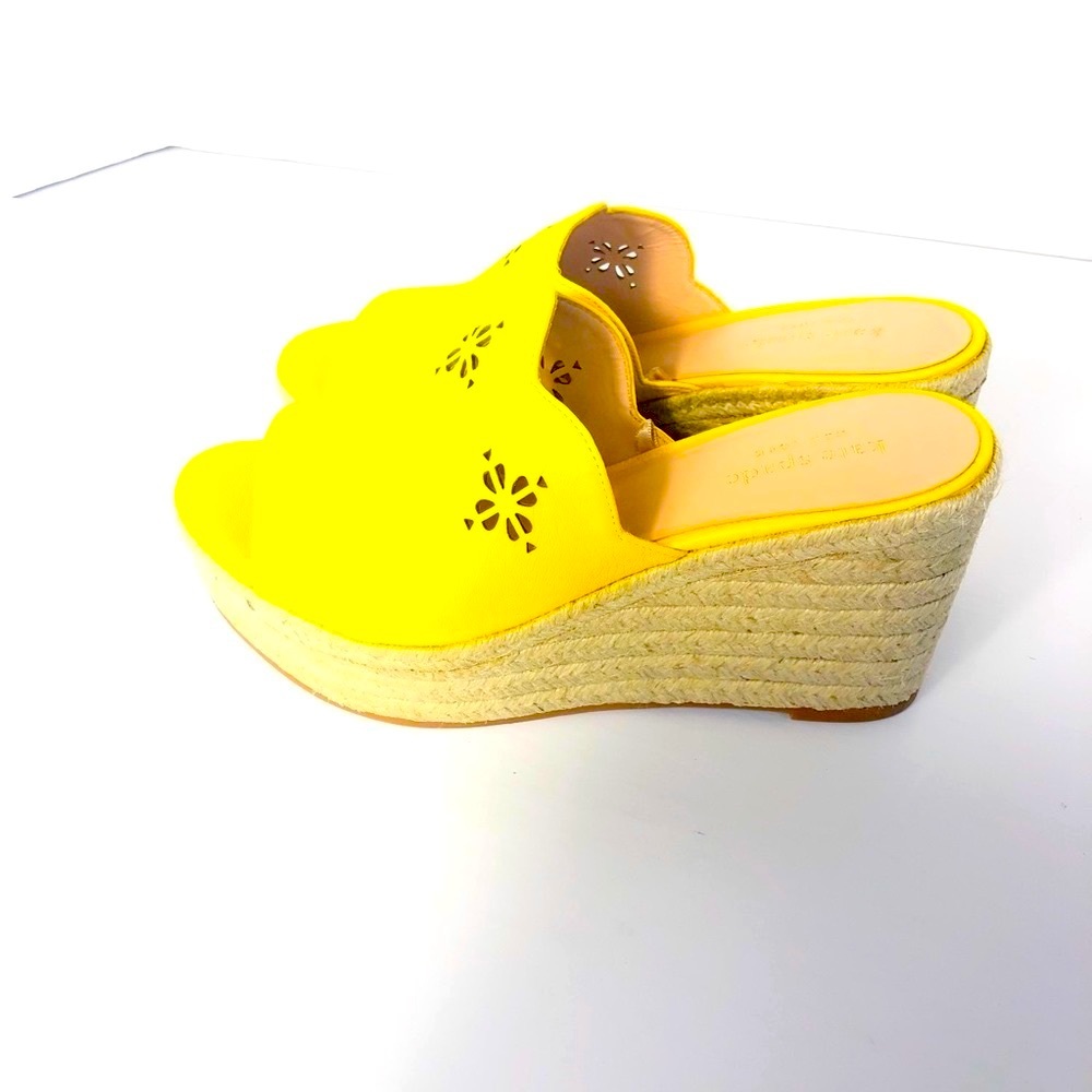 New Kate Spade Tenley Espadrilles Yellow Shoe. Size 9. Classy Rare